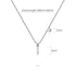 Solid 925 Sterling Silver Initial Crystal Personalised Alphabet Letter Necklace Silver